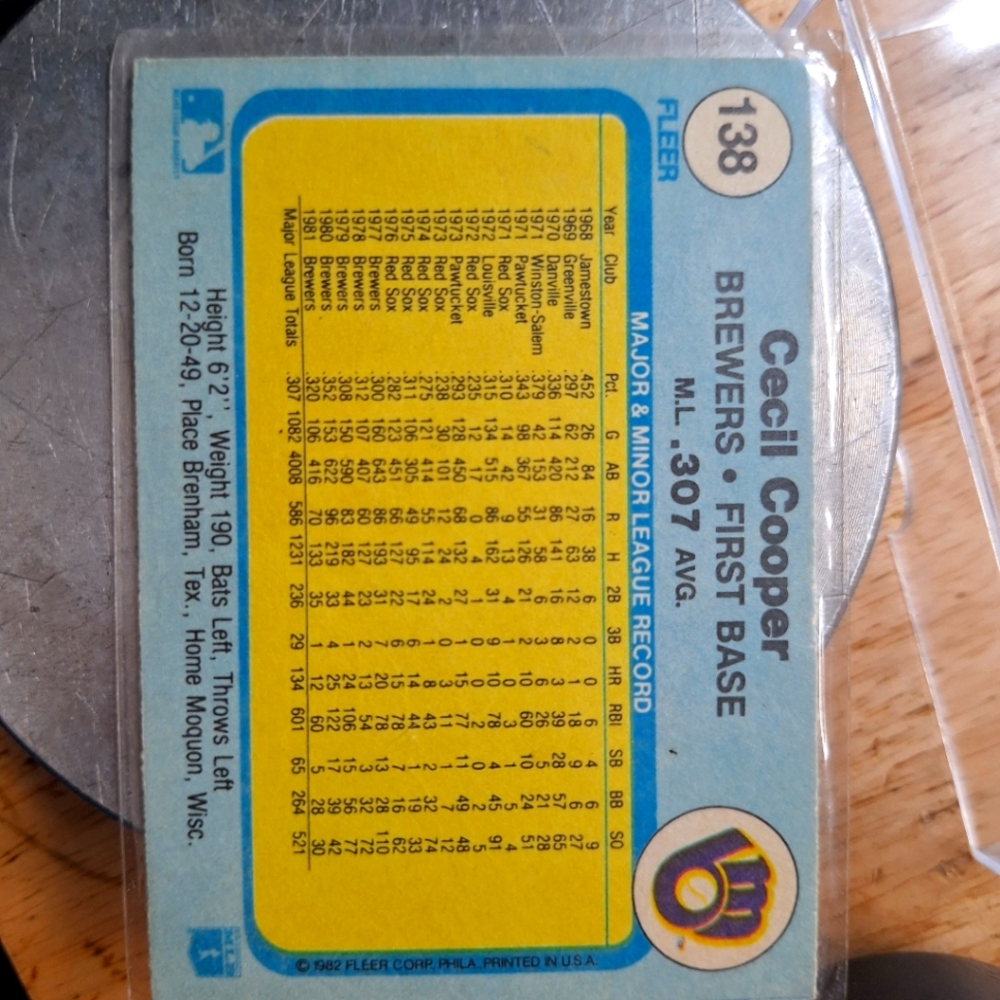 Baseball card